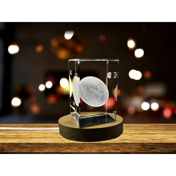 Haumea 3D Engraved Crystal Novelty Decor
