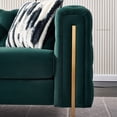 thumbnail image 4 of Modern Tufted Velvet Chesterfield Living Room Sofa 84.25''W with Green Color and Gold Metal Legs, 4 of 12