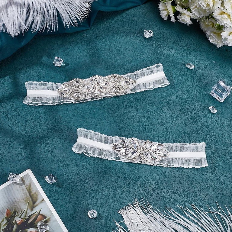 2 Pcs White Lace Bridal Garter Set Lace Elastic Bridal Garters Rhinestone Wedding  Garters Stretch Garter Belt Lace Wedding Leg Garter Bride Garment  Accessories for Wedding Party for DIY White - Walmart.com