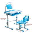thumbnail image 2 of ENYOPRO Kids Desk and Chair Set, Height Adjustable Kids School Desk with LED Light, 0-40° Tilt Desktop, Reading Stand and Pull-Out Drawer, Desk for Kids Ages 3-15 Boys & Girls, Blue, JA3744, 2 of 10