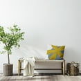 thumbnail image 4 of Simply Daisy 18-inch Square Bold Flower Polyester Indoor Pillow, Mustard Yellow Qty 1, 4 of 4