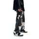 thumbnail image 1 of Sunloudy Jeans largos para hombre, pantalones de mezclilla holgados lavados de cintura media con efecto tie-dye para niños, negro/rosa/azul claro Sunloudy  S M L XL XXL, 1 of 8