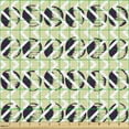 thumbnail image 2 of Ambesonne Retro Fabric by the Yard Upholstery, Zigzags Circular Shapes Art, 2 Yards, Pale Khaki White Plum, 2 of 5