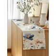 thumbnail image 5 of Table Runner 36 Inches Long for Kitchen Dining, Blue Yellow Flowers Dresser Scarf Farmhouse, Dining Table Decorations for Wedding/Parties, Spring Summer Garden Wildflowers Retro 13 x 36 In, 5 of 8