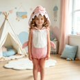 thumbnail image 2 of GiLiling Baby Girls and Boys Halloween Shark Dress-Up Outfit Sleeveless Fleece Hooded Zip up Vest Top Dress-Up Outfit﻿ (Pink, 6-12 Months), 2 of 6