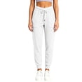 thumbnail image 4 of Mifsaly Jogger Pants for Women Drawstring Elastic Waist Tapered Joggers Breathable Slim Fit Running Exercise Outdoor Athletic Bottoms with Pockets White,S, 4 of 9