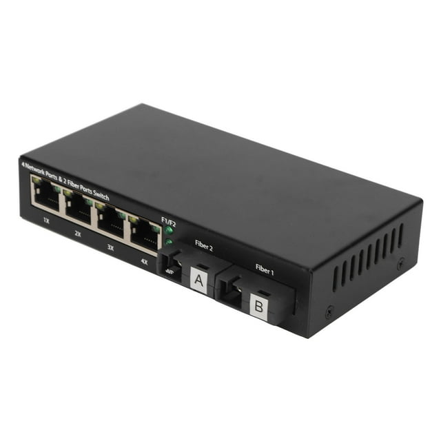 Fiber Media Converter 10 100 1000Mbps Gigabit Ethernet Switch, 20km Extension, Plug And Play, LED Indicator
