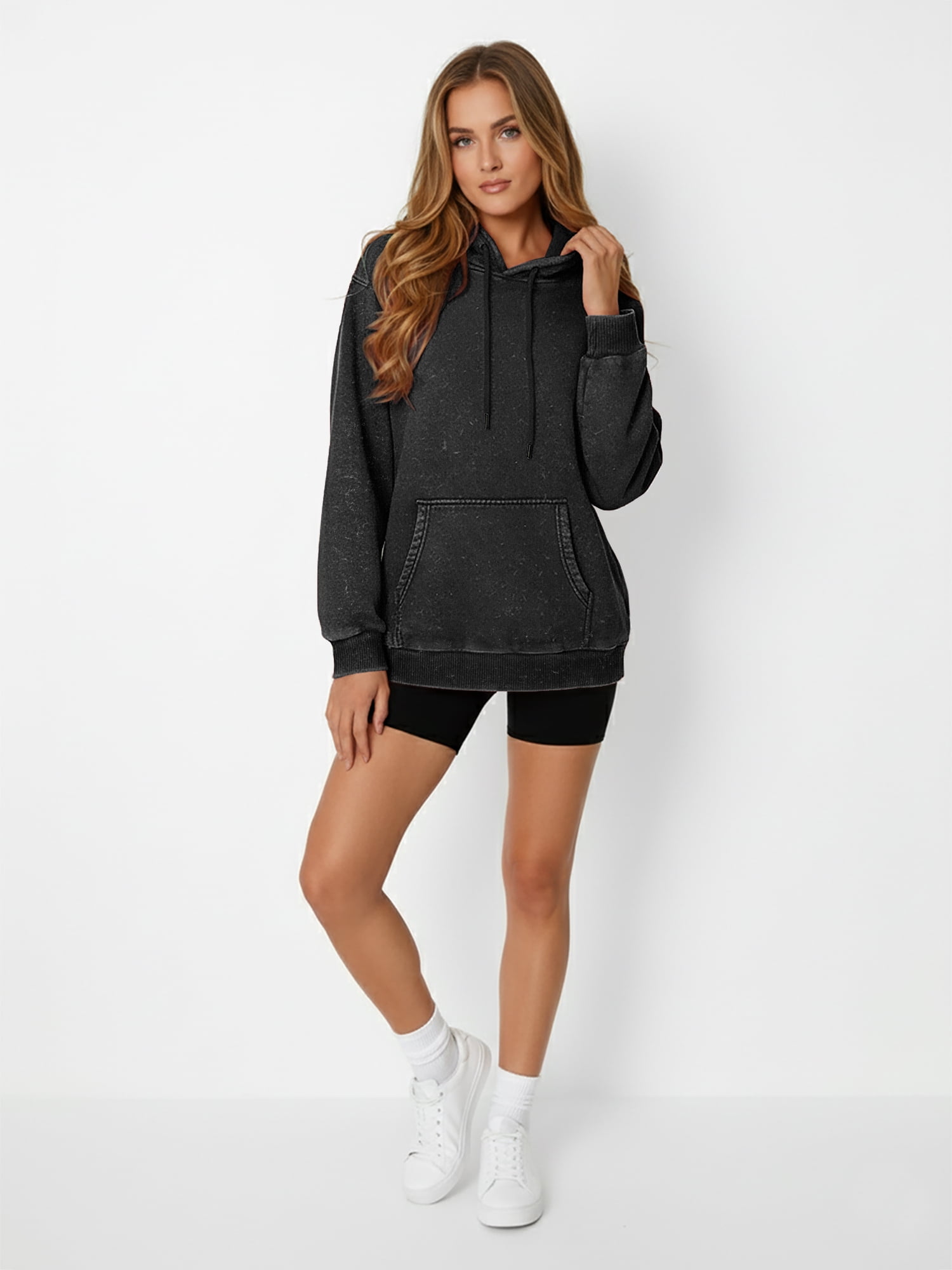 Rosvigor Vintage Hoodies for Women Acid Wash Hoodies Women Oversized Pullover Tops Streetwear Sweatshirts with hooded