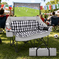 thumbnail image 3 of DKMOCO Oversized Padded Double Camping Chair Heavy Duty Folding Loveseat Supports up to 800 lb, 2 Person Outdoor Lawn Chair Set for Beach Camp Patio with Cooler Bags and Storage Bag, 3 of 14