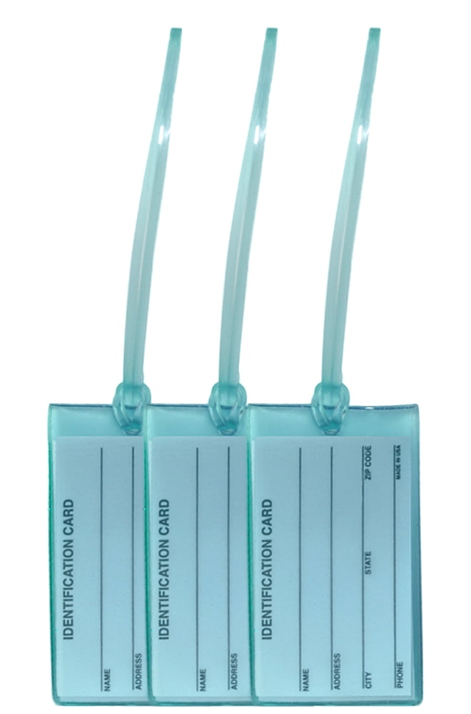 Travel Luggage Tags 3 Sky Blue Jelly Luggage Tags High Visibility