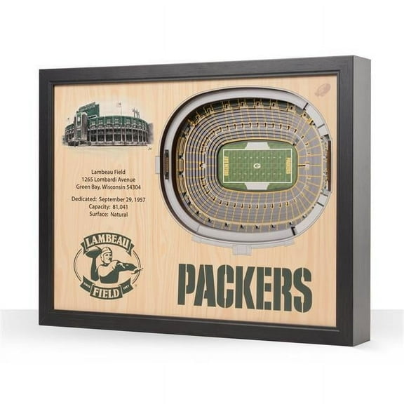 Green Bay Packers Lambeau Field 25.5" x 19.5" Stadium Views Wall Art