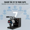 thumbnail image 4 of VEVOR Hat Heat Press, 4-in-1 Cap Heat Press Machine, 6x3inches Clamshell Sublimation Transfer, LCD Digital Timer Temperature Control with 4pcs Curved Heating Elements (6x3/6.7x2.7/6.7x2.7/8.1x3.5), 4 of 9