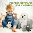 thumbnail image 4 of MorisMos 18" White Snowy Owl Stuffed Animal with 3 Baby Owls Plush Toys, 4 of 9
