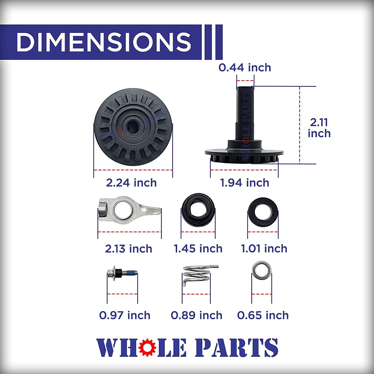 Whole Parts Dishwasher Drain and Wash Impeller Kit Part # 675806 - Replacement & Compatible With Some Kenmore, Kitchen Aid, Maytag, Whirlpool Dishwashers