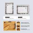 thumbnail image 2 of Handicrafts Home Picture Photo Frame Moorish Damask Moroccan Art Inspired Vintage Wall Décor Frames - 4x6, Grey, 2 of 6