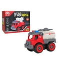 thumbnail image 1 of Dvkptbk Assembled Vehicle Toy Set Disassembled Fire Truck Toy With Screwdriver, 1 of 6