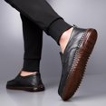 thumbnail image 7 of Mens Handmade Leather Slip On Loafers Casual Lightweight Soft Non Slip Walking Shoes for Driving Daily Work Office, 7 of 7