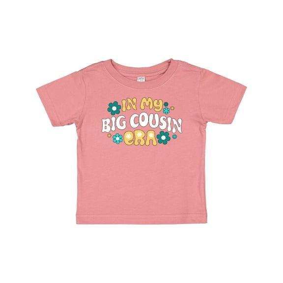 Inktastic In My Big Cousin Era Retro with Flowers Girls Baby T-Shirt