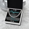 thumbnail image 2 of To My Boyfriend Chain, Cuban Chain Necklace for Boyfriend from Girlfriend, Boyfriend Necklace From Girlfriend, Birthday & Christmas Gifts With Message Card and Gift Box, Valentines Day Gift for Men, 2 of 3