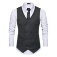 thumbnail image 5 of INSPIRE CHIC Men's Dress Vest Double Breasted Slim Fit Prom Sleeveless Waistcoat Black S, 5 of 6