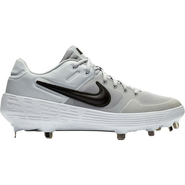 NEW Mens Nike Alpha Huarache Elite 2 Low Baseball Cleats Grey / Black