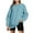 Light Blue, variant on DDAPJ pyju Womens Oversized Sweatshirt Long Sleeve Drop Shoulder Pullover Solid Casual Fall Outfits Pink XXL