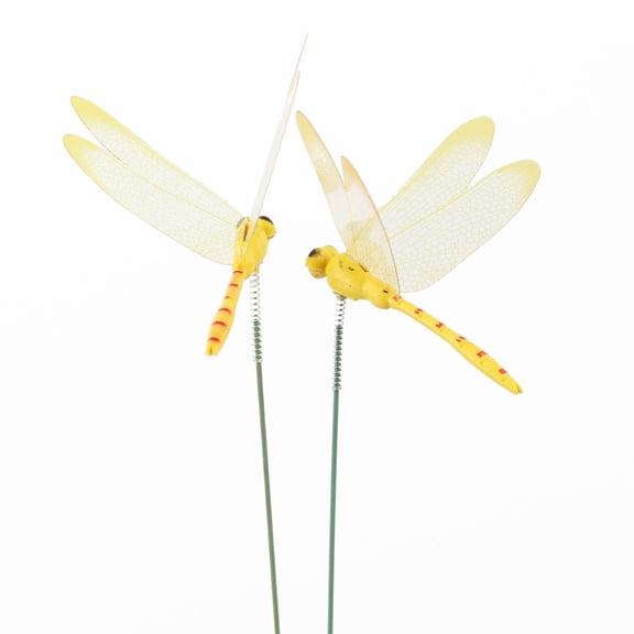 36-Piece Simulated Dragonfly Iron Clips, Garden Decor, Colorful Outdoor Dragonfly Garden Decoration for Hanging and Display