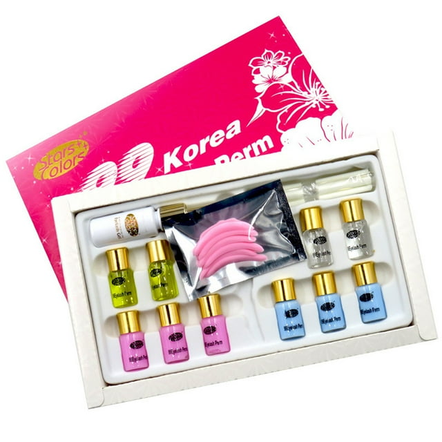 Kit de permanente para pestañas: almohadilla, pegamento de belleza, varilla de levantamiento de pestañas
