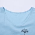 thumbnail image 6 of Ruyang T-Shirts for Women Summer Tops Women's Dandelion Printed Breathable Cotton Linen V Neck Short Sleeve Top Women's Dressy Tops, 6 of 9