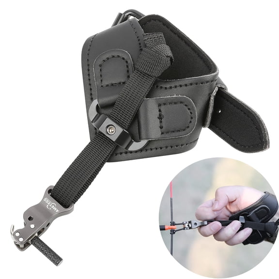 Archery Release Aids Wristband Caliper Strap Trigger Compound Bow Taeget Hunting