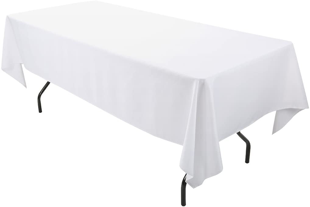 Polyester Washable Table Cloth For 6ft, What Size Overlay For A 6ft Rectangular Table
