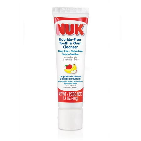NUK Infant Natural Apple ; Banana Flavor Tooth ; Gum Cleanser, 1.4 oz