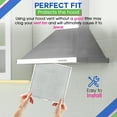 thumbnail image 5 of Range Hood Filter Replacement 11.60” x 11.22” BPQTAF S99010316 Fits Broan Range Hood Filter - Aluminum Mesh Hood Vent Filter - Filters Air Entering Kitchen Stove Overhead Exhaust Fan Vent (2-Pack), 5 of 6