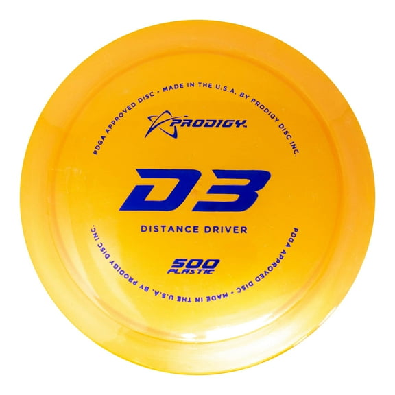 Prodigy Disc 500 D3 Driver | Stable Distance Driver Disc Golf Disc | Comfortable Grip | Great for Far, Straight Shots | Colors May Vary (170-174g)