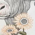 thumbnail image 3 of Happy Sunflower Cow Indoor / Outdoor Embroidered Throw Pillow, 18" x 18", 3 of 4