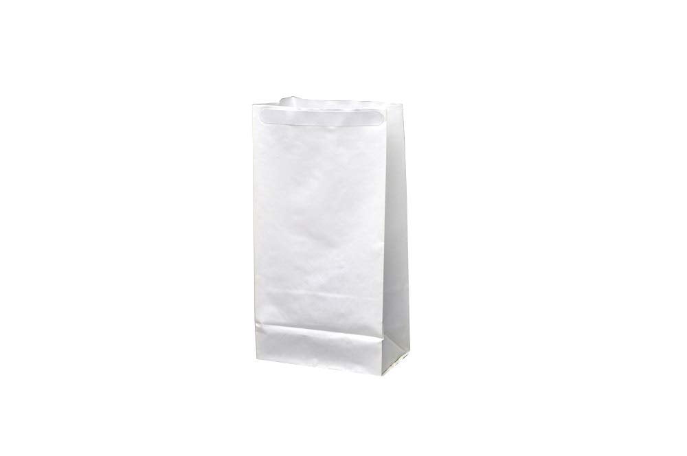 AMZ Pack of 100 Plastic Bedside Bags 6 1/2 x 12 x 3 Twin-tape tabs White Emesis Bags with Nature Design Polyethylene Gusseted Bags Ideal for Industrial Healthcare Applications