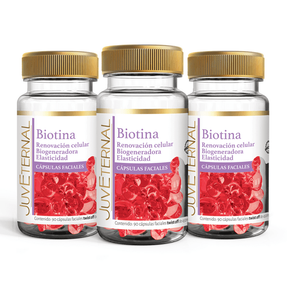 Juveternal Cápsulas Faciales Biotina Paquete 3 pzas