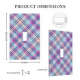 thumbnail image 3 of DouZhe 1-Gang Toggle Switch Wallplate, Pastel Plaid Checkered Decorative Wall Plates, 3 of 7