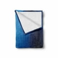 thumbnail image 2 of Navy Soft Flannel Fleece Throw Blanket, Blurry Mosaic Like Pixel Squares in Blue Ombre Colors Image, Cozy Plush for Indoor and Outdoor Use, 50" x 70", Turquoise Pale Blue, by Ambesonne, 2 of 6