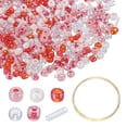 thumbnail image 1 of Uxcell 1Set Glass Seed Beads, 1.5-4.5mm Small Embroidery Bugle Beads Assorted Tube Bead Loose Kit for Jewelry Making DIY Craft Beading Bracelets Necklace Earring (Rose), 1 of 7