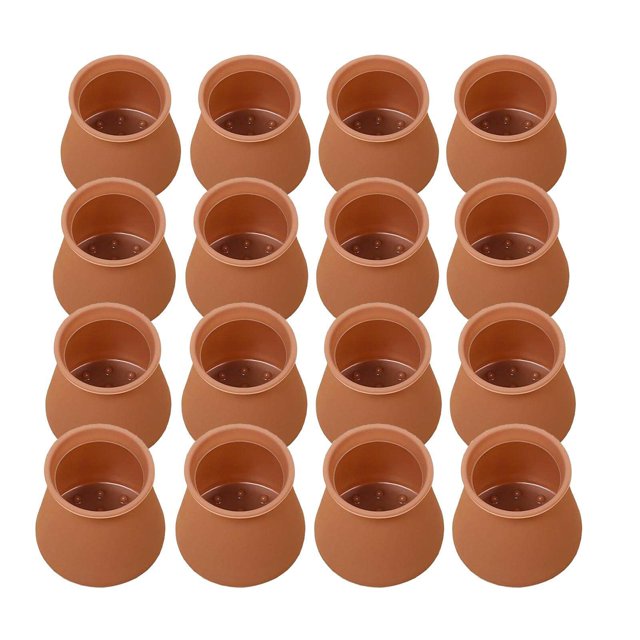 maytalsory Silicone Chair Leg Caps Feet Cover Pads Protectors Brown Round