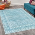 thumbnail image 2 of Geometric Decorative Rug, Abstract Design Lattice Print of Vintage Mesh Grid Intersecting Artwork, Quality Carpet for Bedroom Dorm and Living Room, 6 Sizes, Baby Blue, by Ambesonne, 2 of 4