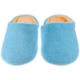 thumbnail image 4 of GOOHOCHY Zapatillas de casa peludas y acogedoras para mujer Zapatillas de felpa acolchadas de algodón para hombre Zapatillas de casa de invierno para parejas - Tamaño 40/41 (Azul), 4 of 7