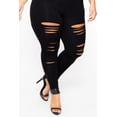 thumbnail image 4 of Plus Size Lola 2.0 Destroyed Jumpsuit - Black, 4 of 7