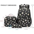 thumbnail image 2 of JP Daisy 3-Piece Backpack Set - Lightweight, Water-Resistant School Bag with Lunch Pack & Pencil Case for Middle Schoolers, 2 of 6