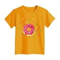 thumbnail image 3 of Grblisyd Girls T Shirt Kids Summer Donut Print Short Sleeve Tops Casual Crewneck Tees 10-12 Years, 3 of 5