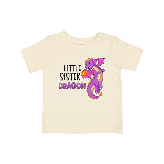 Inktastic Little Sister Cute Purple Dragon Girls Baby T-Shirt