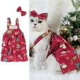 thumbnail image 2 of LLDYYDS Plaid Christmas Dog Dress with Big Bowtie Classic Puppy Clothes Holiday New Year Dog Outfit Pet, 2 of 4