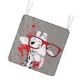 thumbnail image 4 of Cojín de asiento suave para el hogar, la oficina y el hotel, 35 x 35 cm, adorable cojín con estampado de jirafa de dibujos animados, 4 of 5