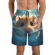 thumbnail image 1 of Balery Cute Swimming Guinea Pig Traje de Baño Estilo Hawaiano para Hombre, Shorts de Secado Rápido con Bolsillos-Small, 1 of 6